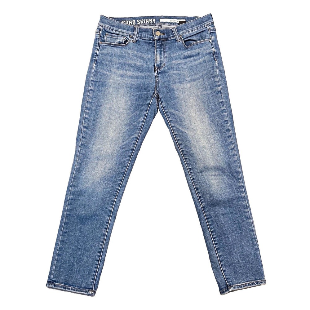 DKNY Jeans Women Size 4 Soho Skinny Ankle Jeans Medium Wash Stretch Denim 30x25